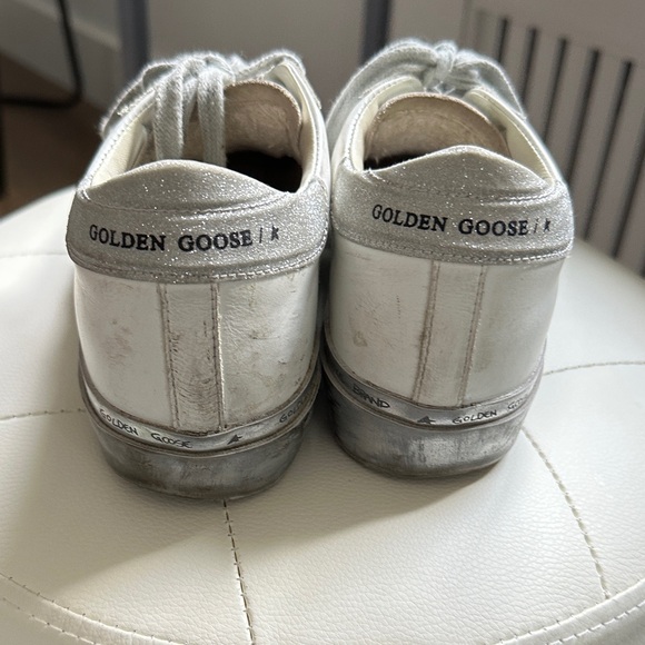 Golden Goose White and Gray Sneakers with Camouflage Star - Picture 4 of 4